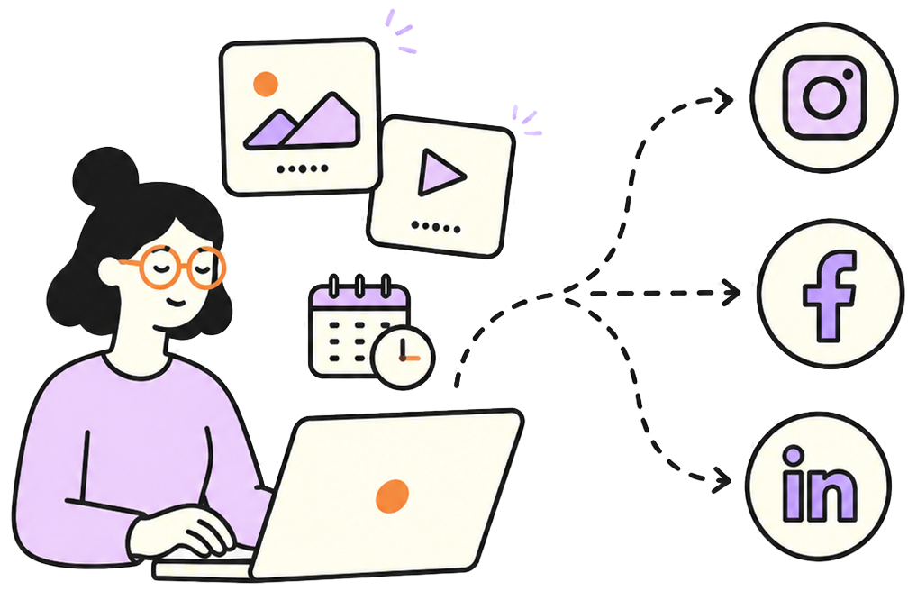 Publica en Instagram, Facebook y LinkedIn desde SocialMaker