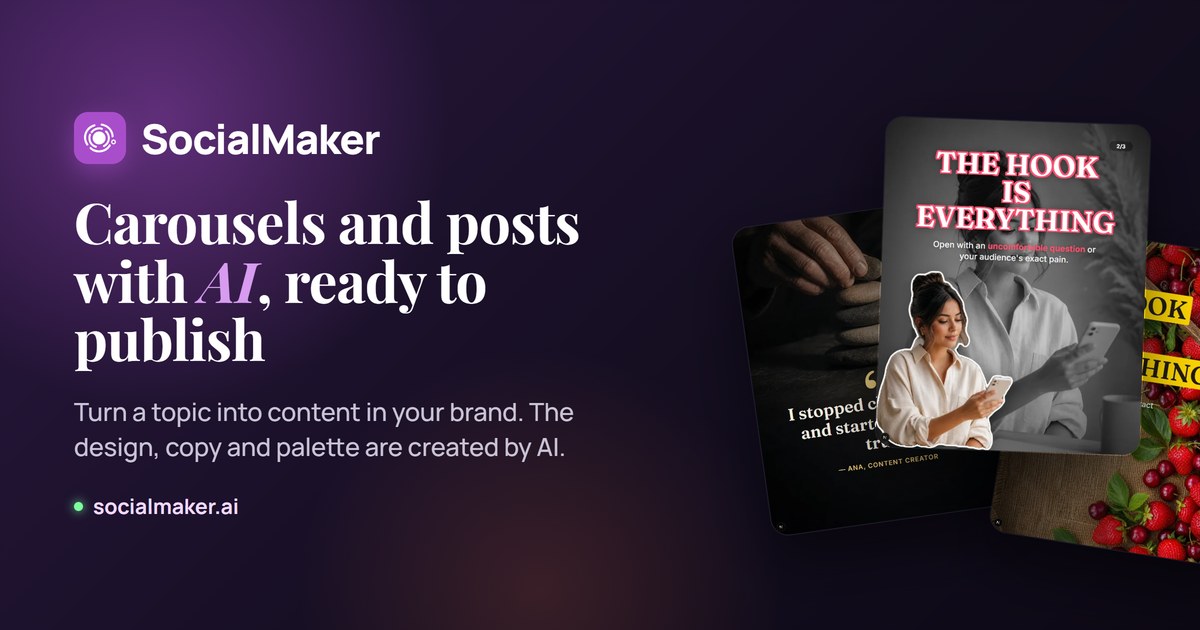 Social Maker Ios SocialMaker: AI content for social media